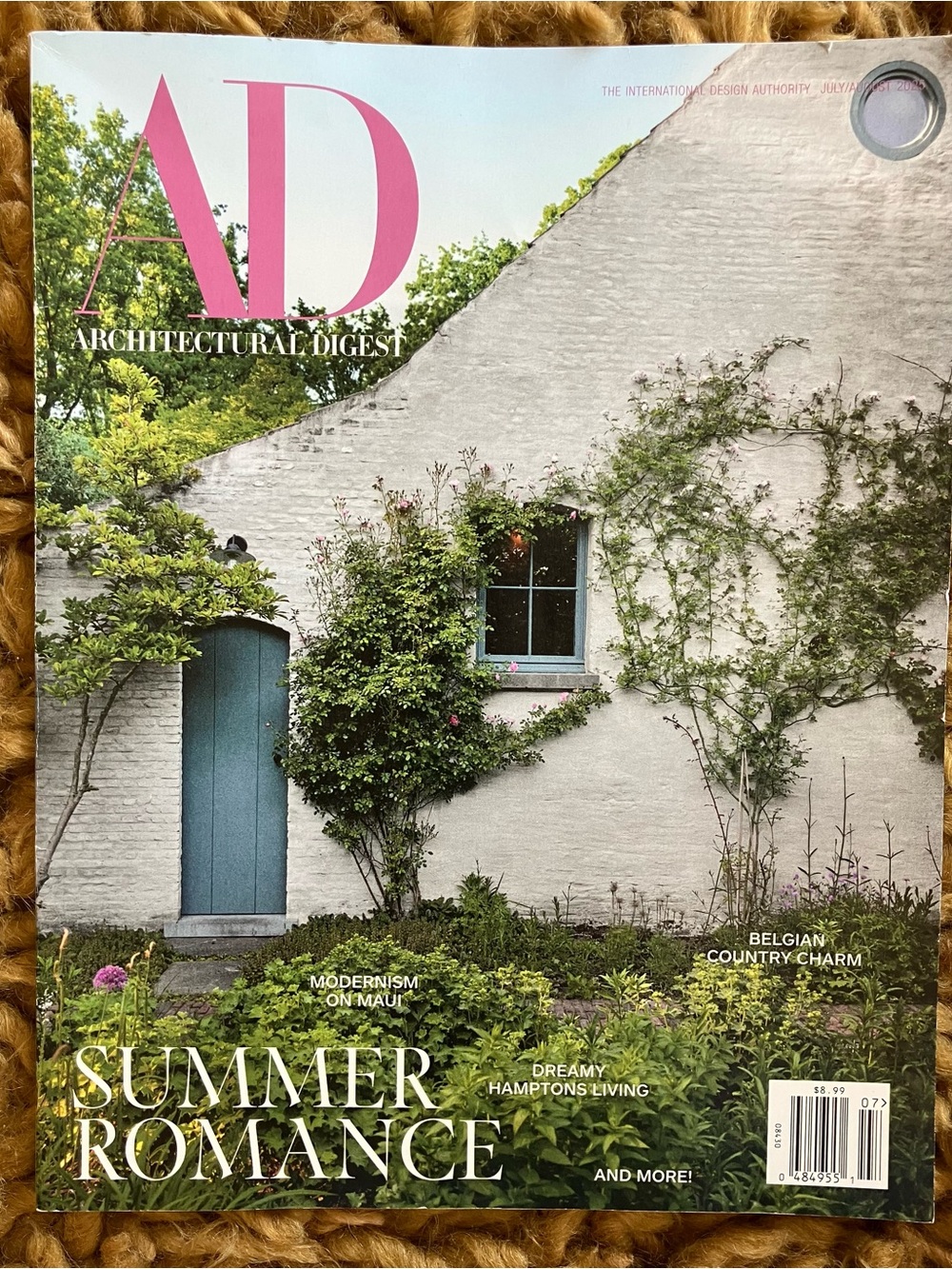 Vintage Architectural Digest April 1998 issue and July/August 2025 issue.